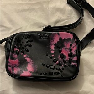 Victoria's Secret Black and Pink Crossbody Bag